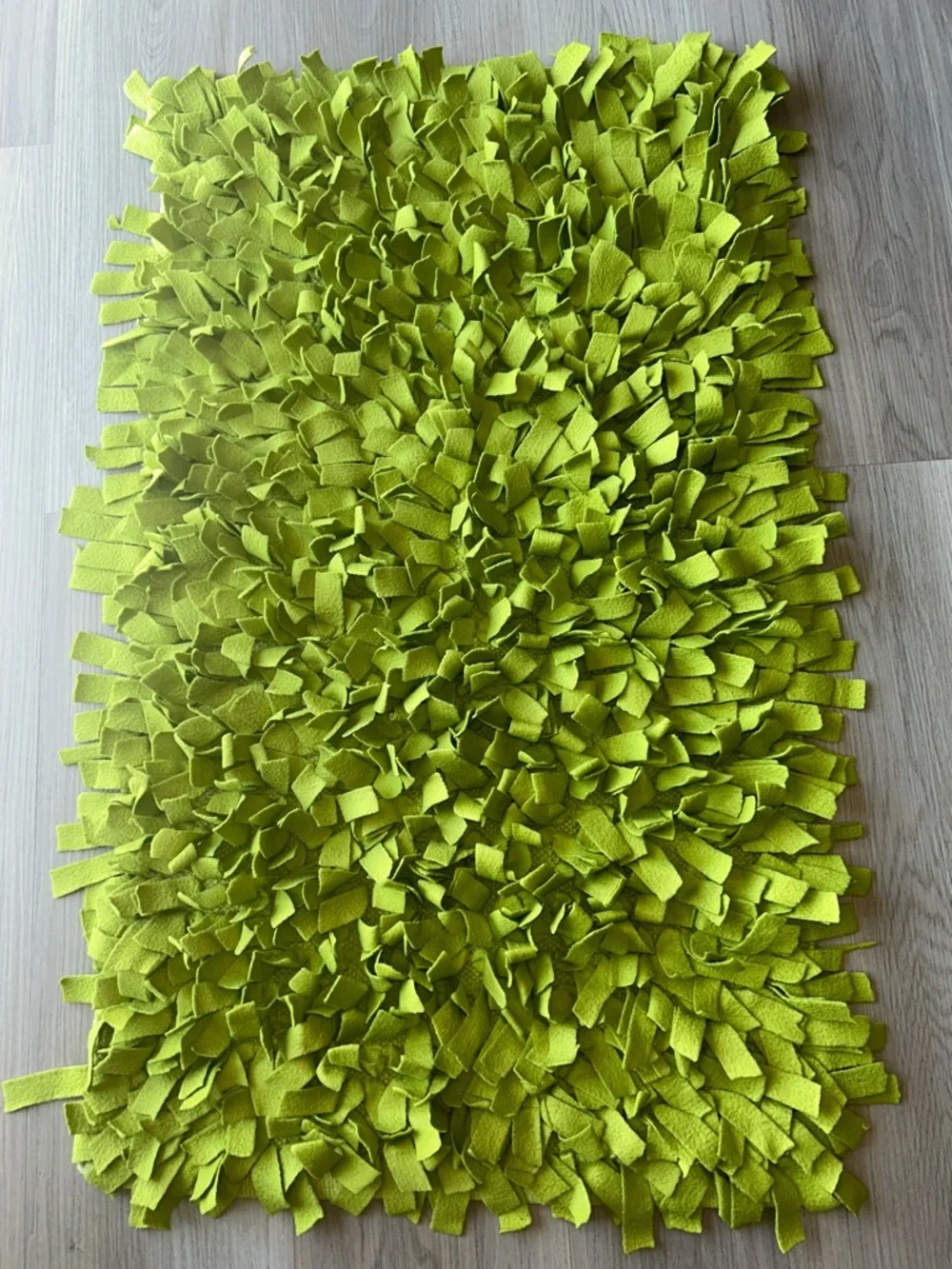 Shaggy Accent Throw Rug Lime Green NWOT Bath Textured Shaggy Artsy